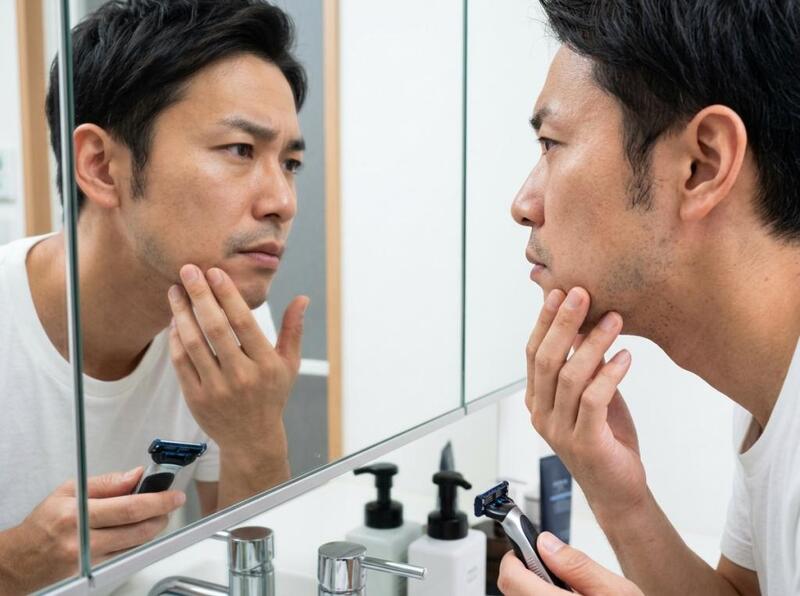 シェービング前の身だしなみ